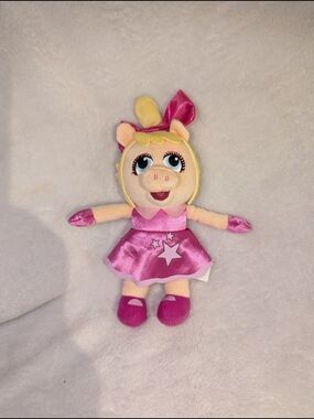 Pink Plush Ms Piggy Doll Kids Toy - Sparkle Dress